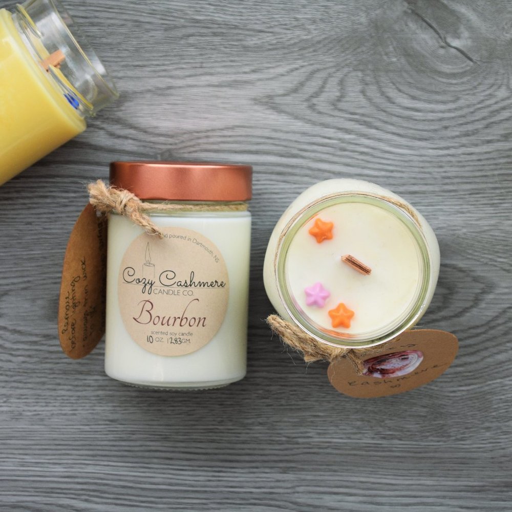 10oz Bourbon Soy Candle Hand Poured